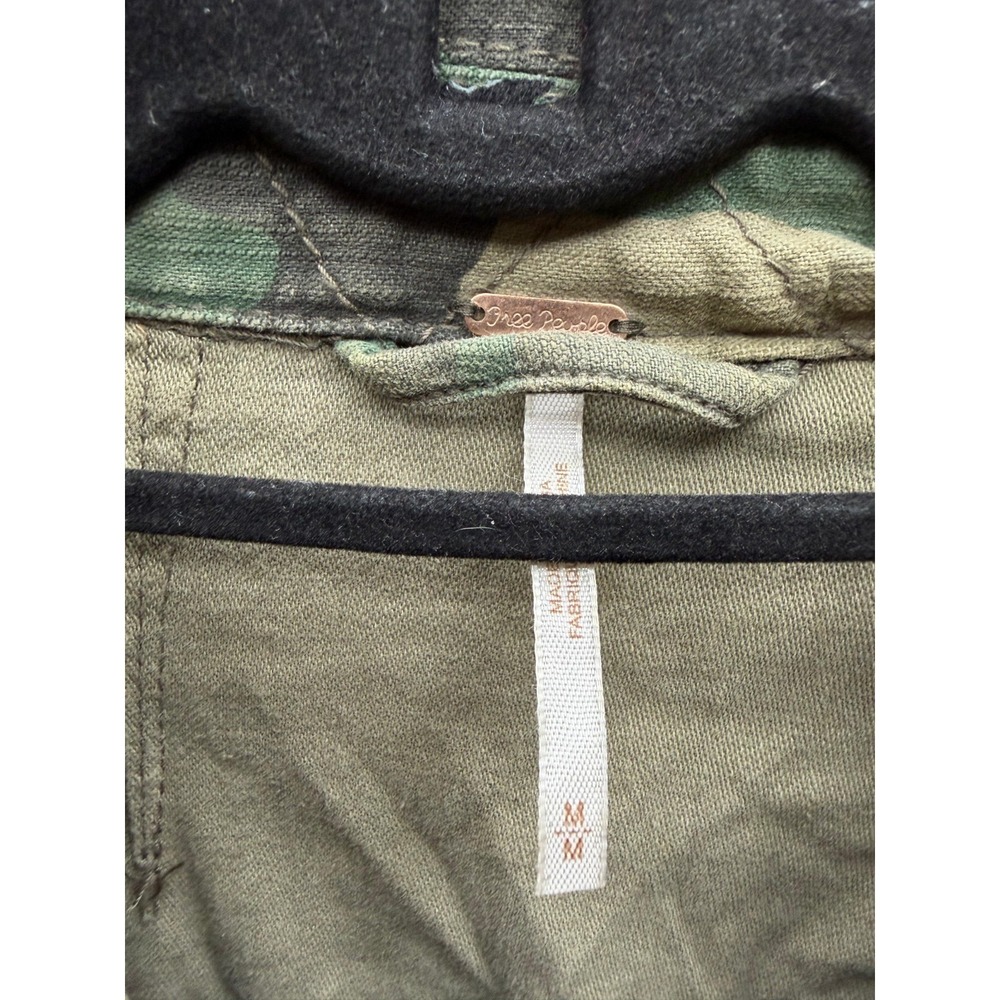 Free People Not Your Brothers Surplus Camouflage Military Jacket Green Size M - Picture 6 of 14